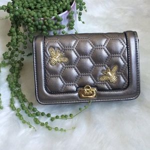 Metallic Grey / Silver Goth Chic Crossbody Bag